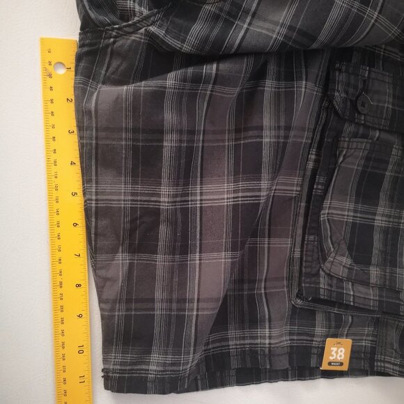 NWT Lee Men's Size 38 Waist Grey & Black 100% Cotton Plaid Shorts - Picture 11 of 11